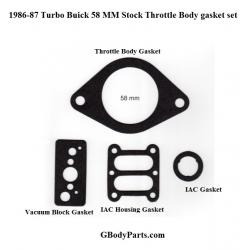 Stock 86-87 58MM Throttle body gasket kit
